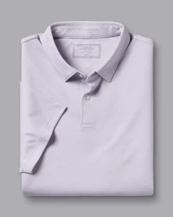 Shirt Sale|Polos<Charles Tyrwhitt Combed Cotton Polo - Purple Lilac