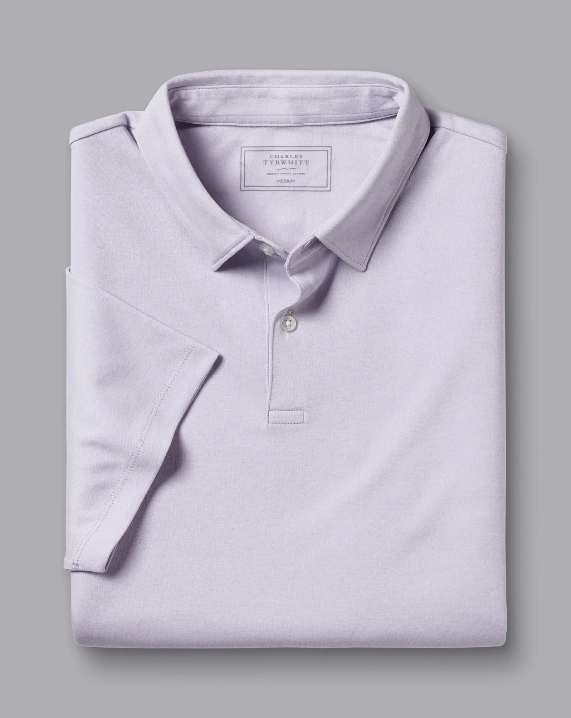 Shirt Sale|Polos<Charles Tyrwhitt Combed Cotton Polo - Purple Lilac