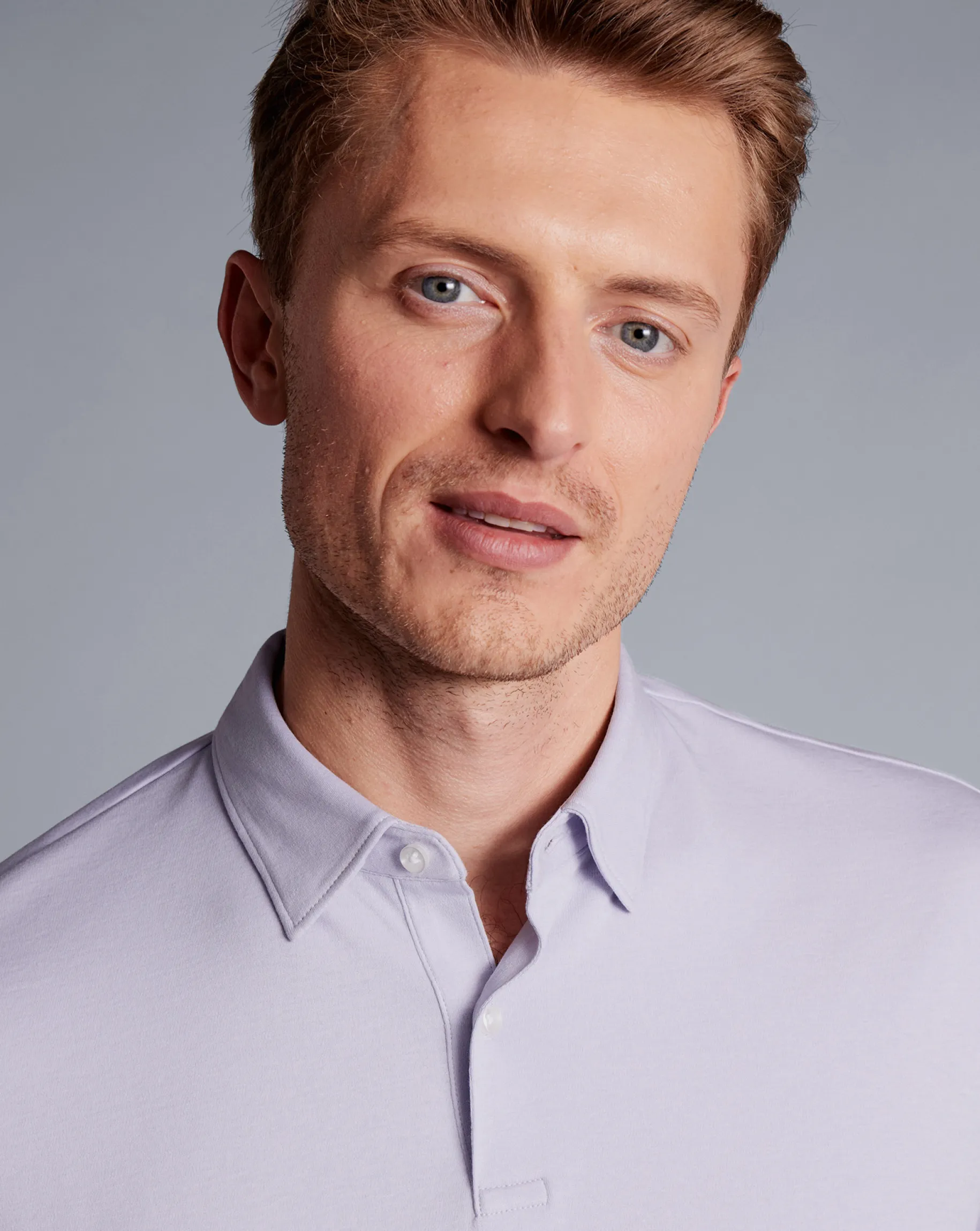 Shirt Sale|Polos<Charles Tyrwhitt Combed Cotton Polo - Purple Lilac