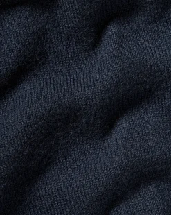 Sweaters<Charles Tyrwhitt Combed Cotton Quarter Zip Sweater - Dark Navy