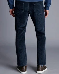 Casual Pants|Seasonal Looks<Charles Tyrwhitt Cord 5 Pocket Jeans - Navy