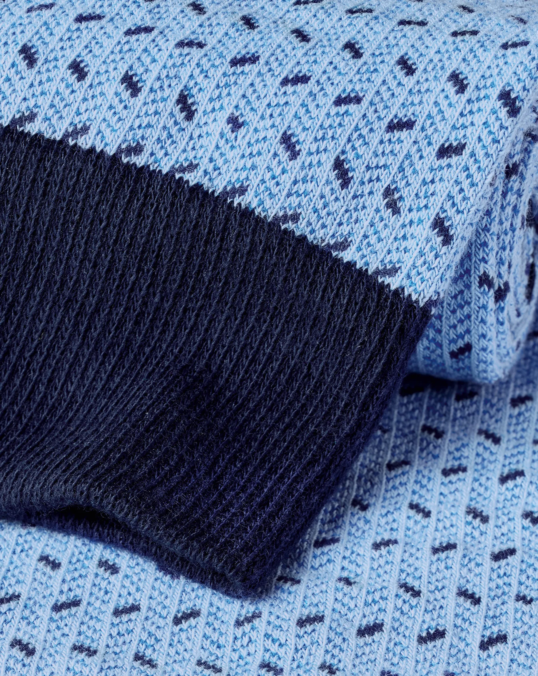 Socks<Charles Tyrwhitt Mini Herringbone Socks Cornflower Blue