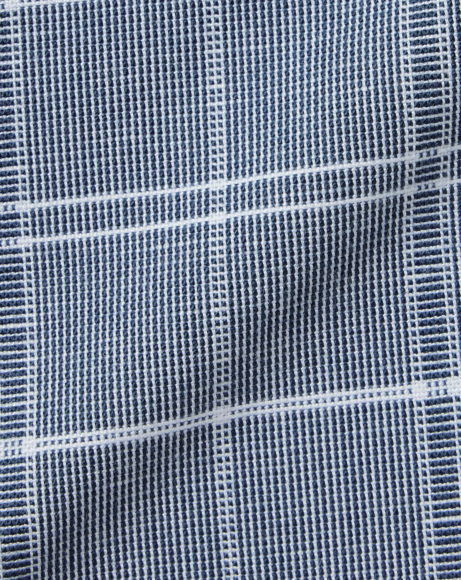 Shirt Sale|Casual Shirts<Charles Tyrwhitt Cotton Linen Check Short Sleeve Shirt - Petrol Blue