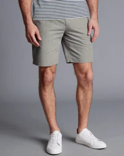 Golf Collection|Pants & Shorts<Charles Tyrwhitt Cotton Linen Shorts - Light Grey