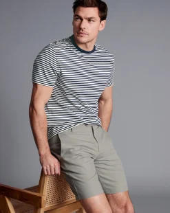 Golf Collection|Pants & Shorts<Charles Tyrwhitt Cotton Linen Shorts - Light Grey