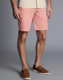 Golf Collection|Pants & Shorts<Charles Tyrwhitt Cotton Linen Shorts - Light Coral Pink