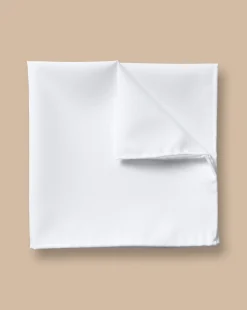 Pocket Squares|Black Tie<Charles Tyrwhitt Cotton Pocket Square - White