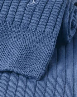 Socks<Charles Tyrwhitt Cotton Rib Socks - Indigo Blue