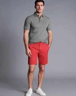 Golf Collection|Shorts<Charles Tyrwhitt Cotton Shorts - Coral Pink