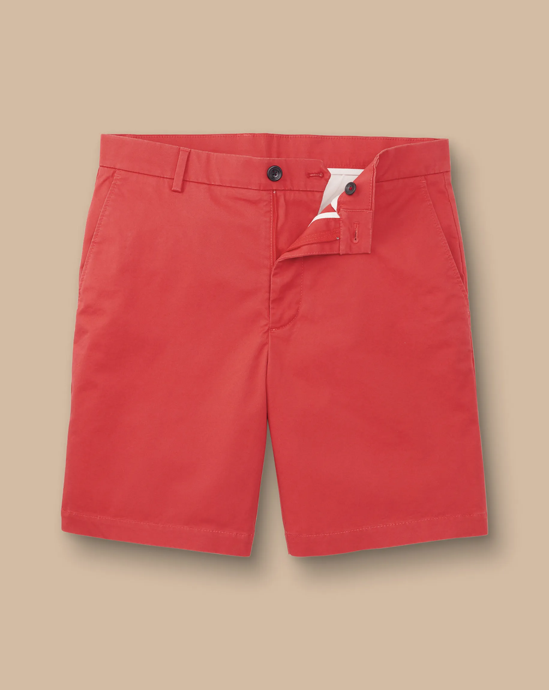 Golf Collection|Shorts<Charles Tyrwhitt Cotton Shorts - Coral Pink
