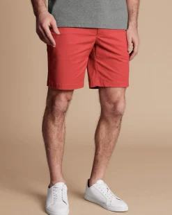 Golf Collection|Shorts<Charles Tyrwhitt Cotton Shorts - Coral Pink