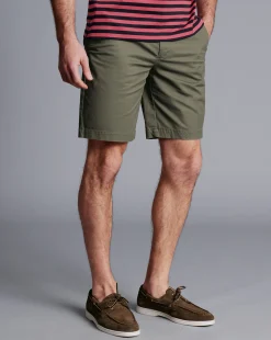Golf Collection|Shorts<Charles Tyrwhitt Cotton Shorts - Green Olive