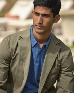 Coats & Jackets|Blazers<Charles Tyrwhitt Cotton Stretch Garment Dyed Jacket - Olive Green