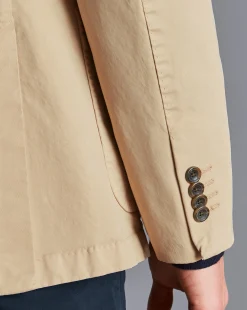 Coats & Jackets|Blazers<Charles Tyrwhitt Cotton Stretch Jacket - Limestone