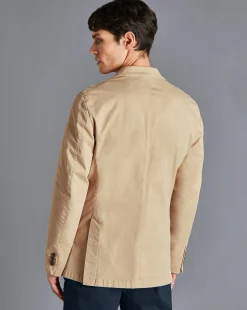 Coats & Jackets|Blazers<Charles Tyrwhitt Cotton Stretch Jacket - Limestone