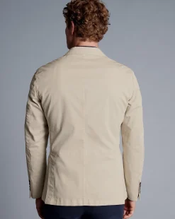 Coats & Jackets|Blazers<Charles Tyrwhitt Cotton Stretch Jacket - Limestone