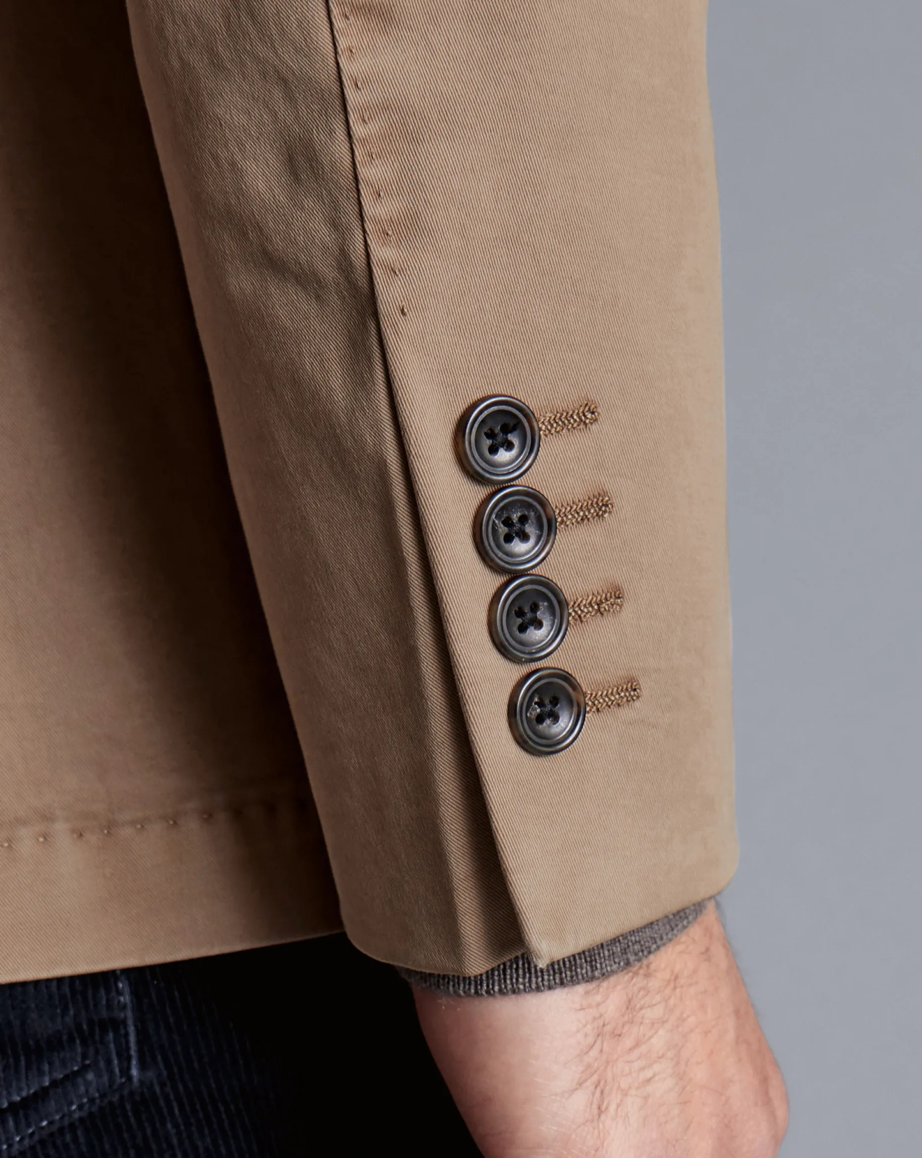 Coats & Jackets|Blazers<Charles Tyrwhitt Cotton Stretch Jacket - Taupe