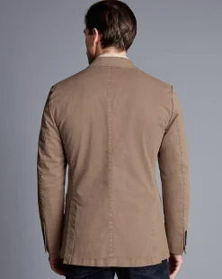 Coats & Jackets|Blazers<Charles Tyrwhitt Cotton Stretch Jacket - Taupe