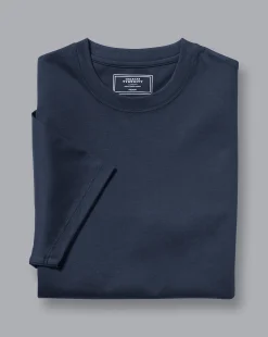 t-shirts|Blue Shirts<Charles Tyrwhitt Cotton Tyrwhitt T-Shirt - Navy