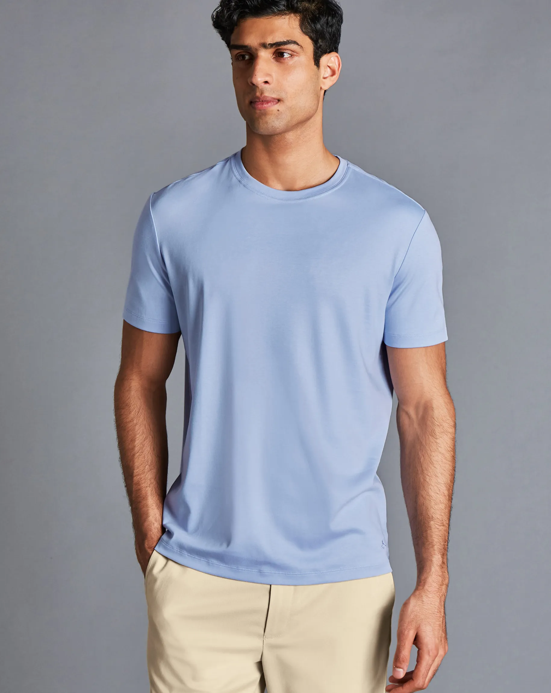 Shirt Sale|Polos<Charles Tyrwhitt Cotton Tyrwhitt T-Shirt - Sky Blue