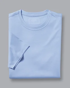 Shirt Sale|Polos<Charles Tyrwhitt Cotton Tyrwhitt T-Shirt - Sky Blue