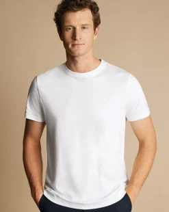 t-shirts|White Shirts<Charles Tyrwhitt Cotton Tyrwhitt T-Shirt - White