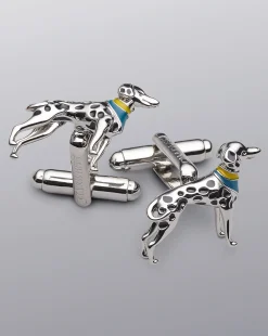 Accessories<Charles Tyrwhitt Dalmatian Cufflink - Silver Grey