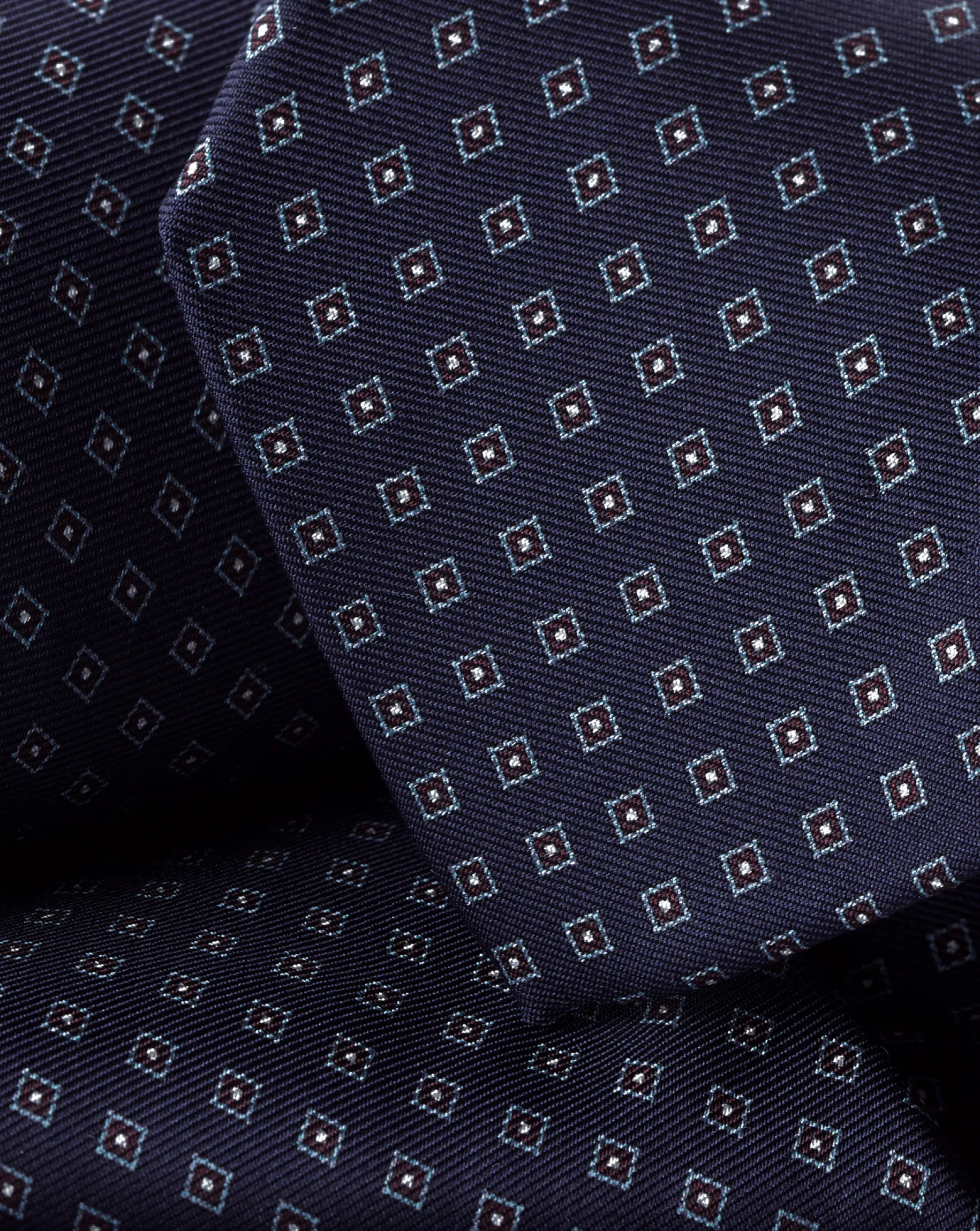 Ties & Bow-ties<Charles Tyrwhitt Diamond Print Silk Tie - Blue Royal