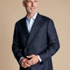 Suit Jackets<Charles Tyrwhitt Double Breasted Italian Pindot Suit Jacket - Denim Blue