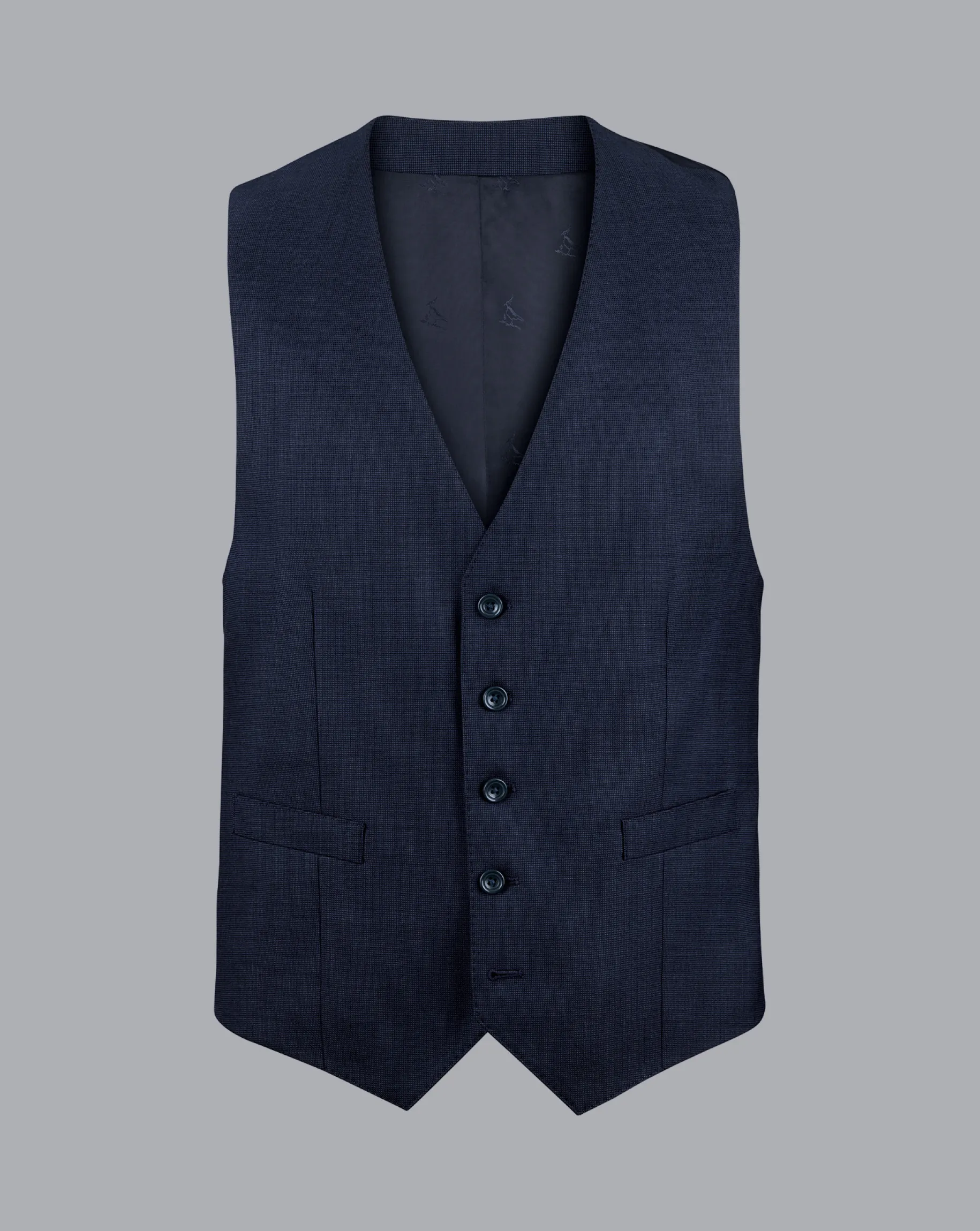 Vests<Charles Tyrwhitt End On End Ultimate Performance Suit Vest - Ink Blue