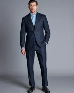 Vests<Charles Tyrwhitt End On End Ultimate Performance Suit Vest - Ink Blue