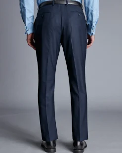 Suit Pants|Pants & Shorts<Charles Tyrwhitt End On End Ultimate Performance Suit Pants - Ink Blue