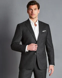 Suit Jackets<Charles Tyrwhitt End-on-End Ultimate Performance Suit Jacket - Charcoal Gray Charcoal Grey