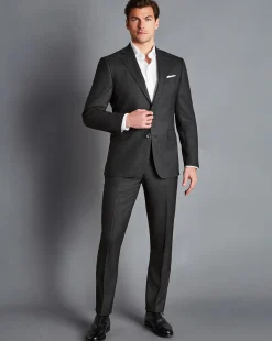 Suit Jackets<Charles Tyrwhitt End-on-End Ultimate Performance Suit Jacket - Charcoal Gray Charcoal Grey