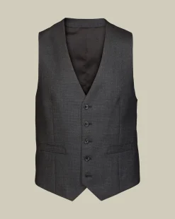 Vests<Charles Tyrwhitt End-on-End Ultimate Performance Suit Vest - Charcoal Gray Charcoal Grey
