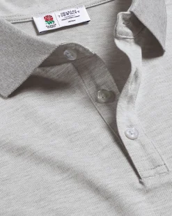 Shirt Sale|Polos<Charles Tyrwhitt England Rugby Birdseye Pique Polo - Grey