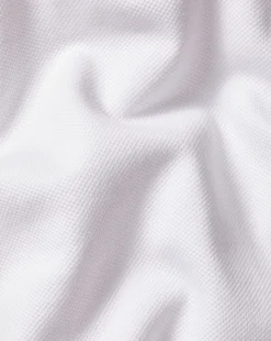 White Shirts|White<Charles Tyrwhitt England Rugby Collar Detail Pique Polo - White