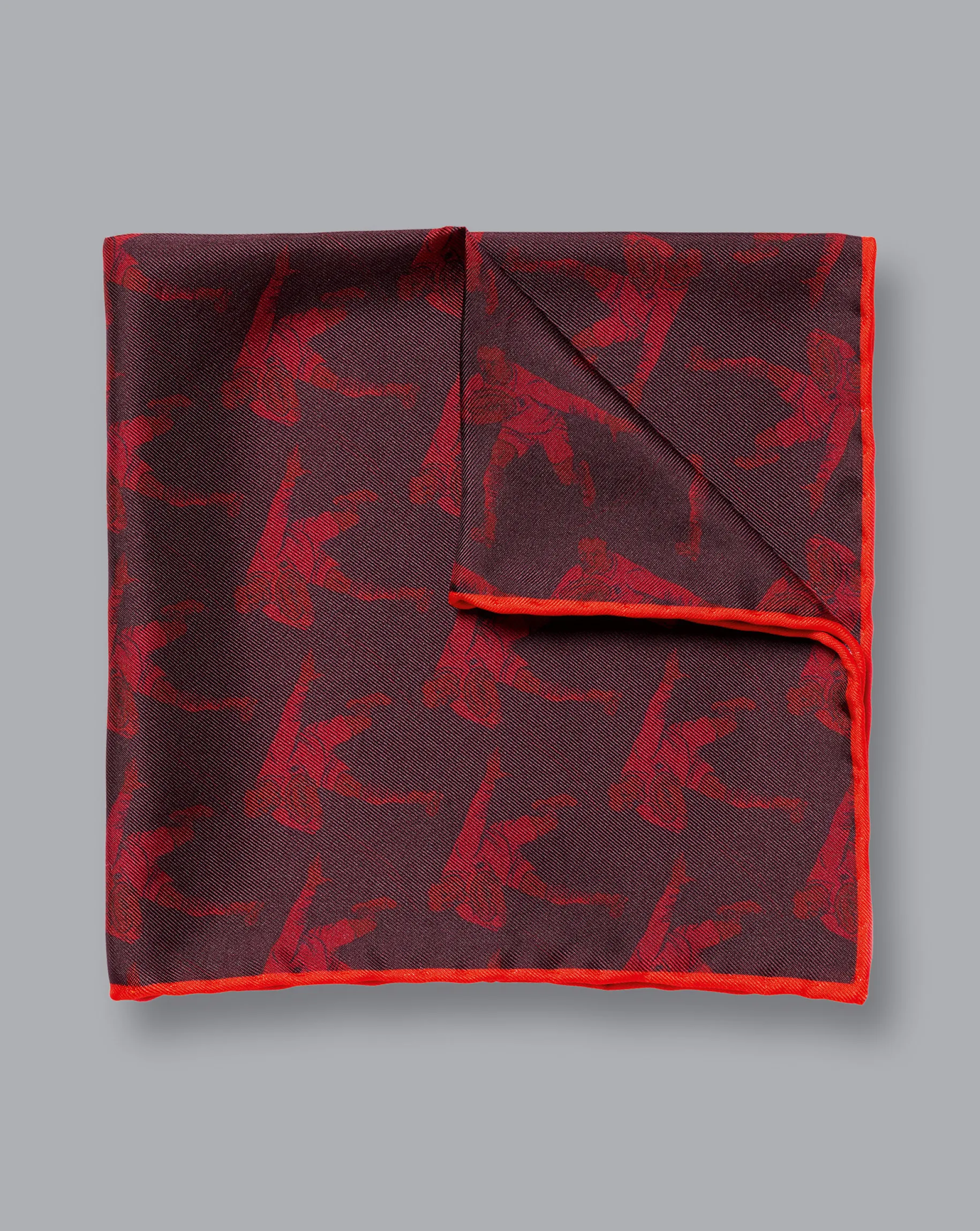 Accessories<Charles Tyrwhitt England Rugby Player Pocket Square - Berry
