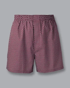 Accessories<Charles Tyrwhitt England Rugby Woven Boxers - Wine Wine Red