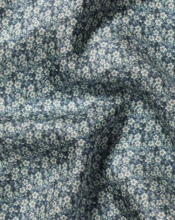 Accessories<Charles Tyrwhitt Floral Print Silk Pocket Square - Atlantic Green