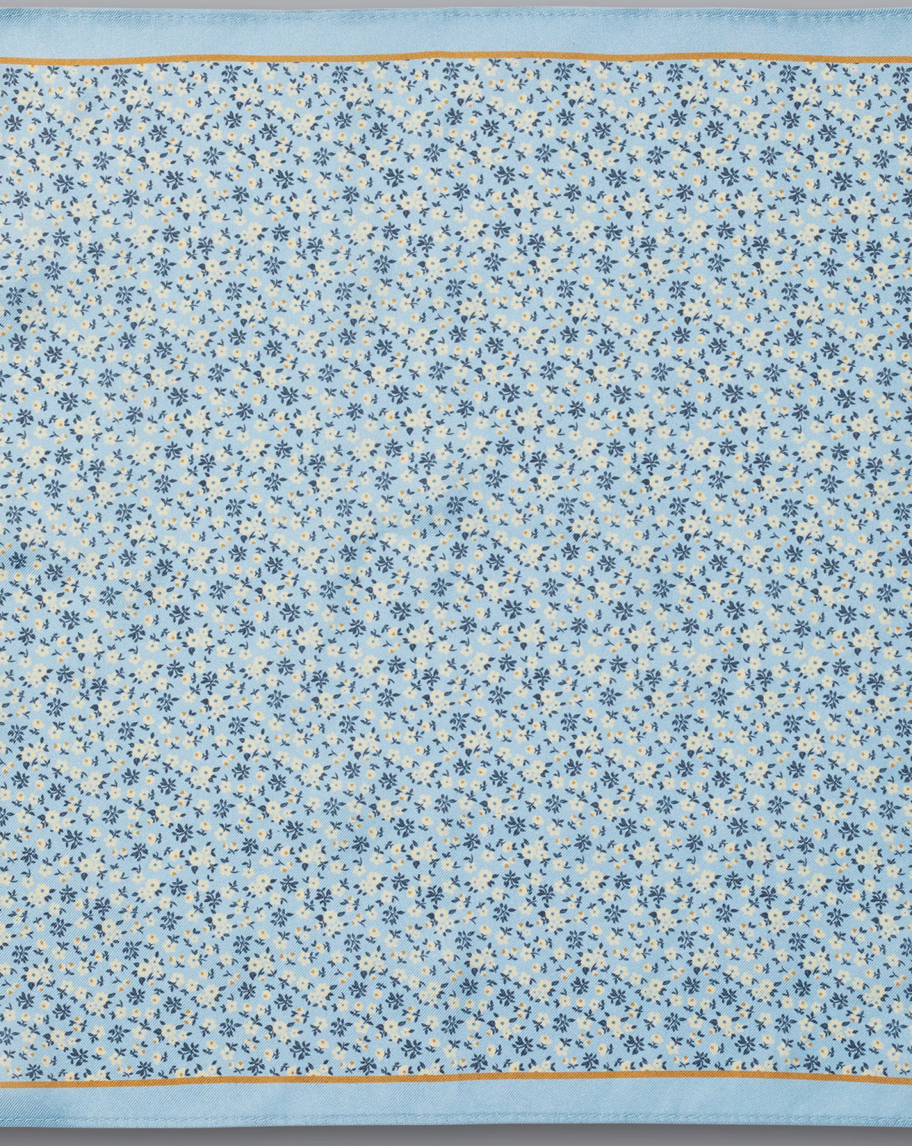 Accessories<Charles Tyrwhitt Floral Print Silk Pocket Square - Blue Sky