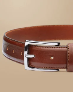 Belts & Suspenders|Leather Goods<Charles Tyrwhitt Formal Leather Belt - Dark Tan