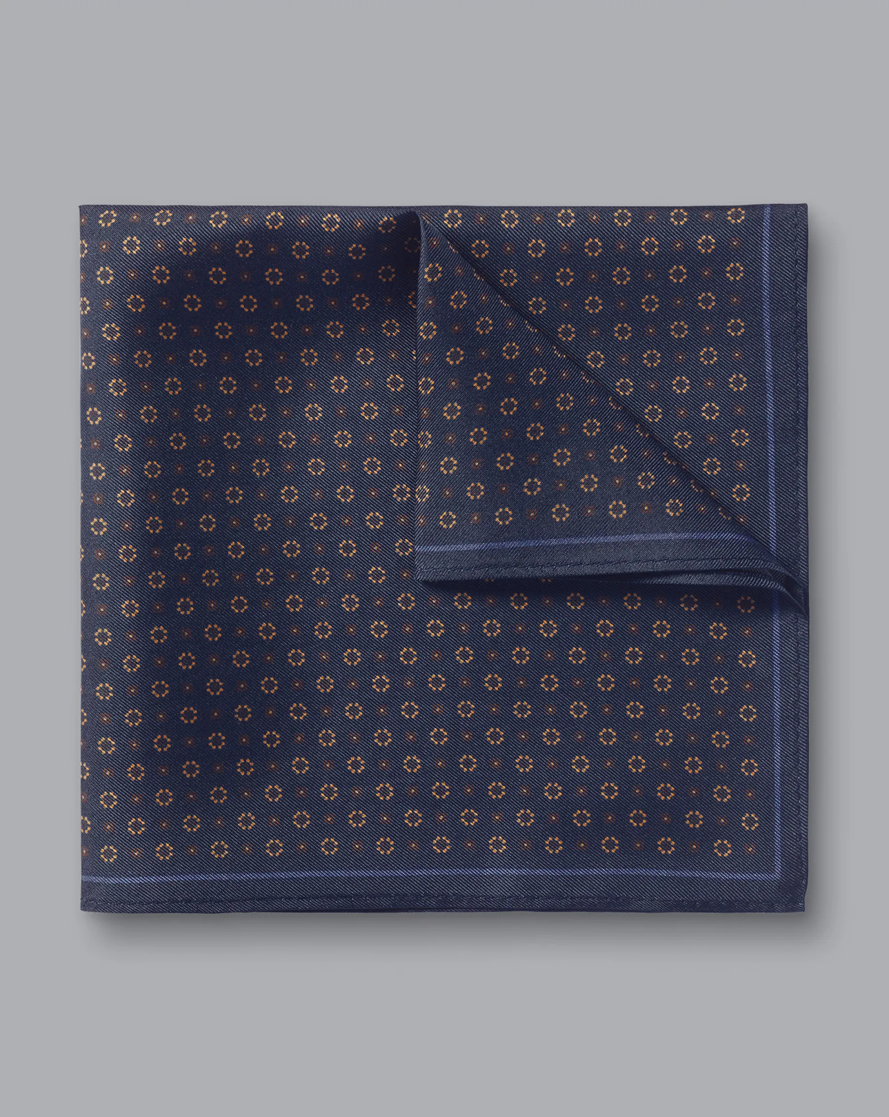 Pocket Squares<Charles Tyrwhitt Geo Print Silk Pocket Square - Navy