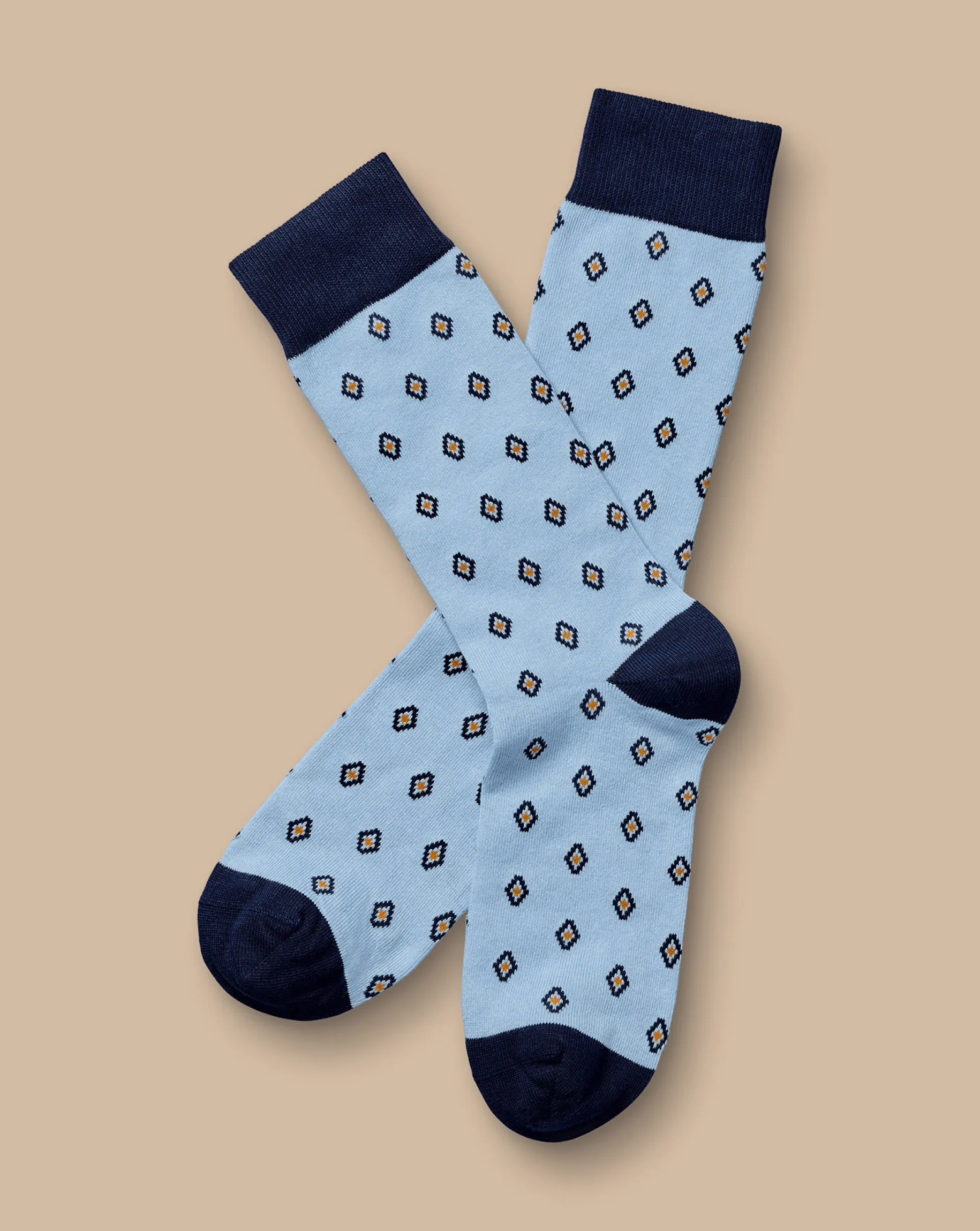 Socks<Charles Tyrwhitt Geo Socks - Blue Sky