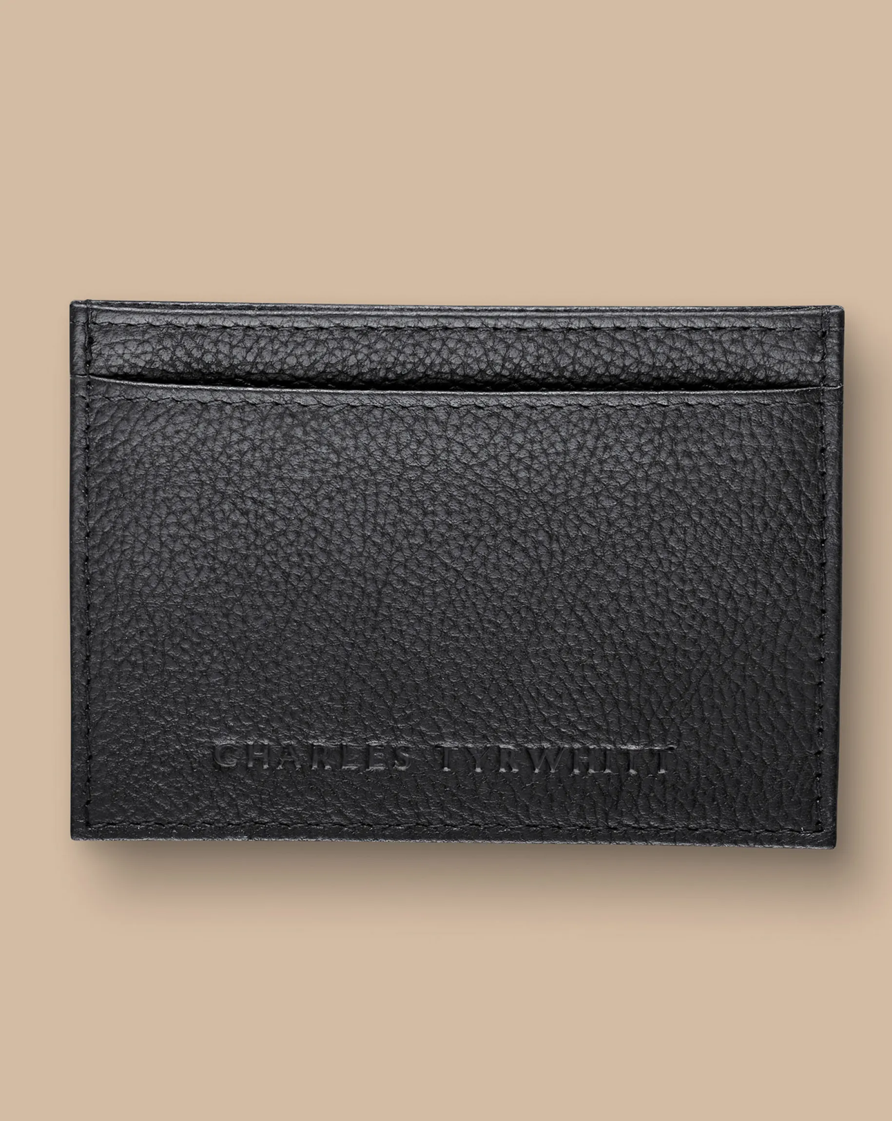 Leather Goods<Charles Tyrwhitt Grain Leather Cardholder - Black