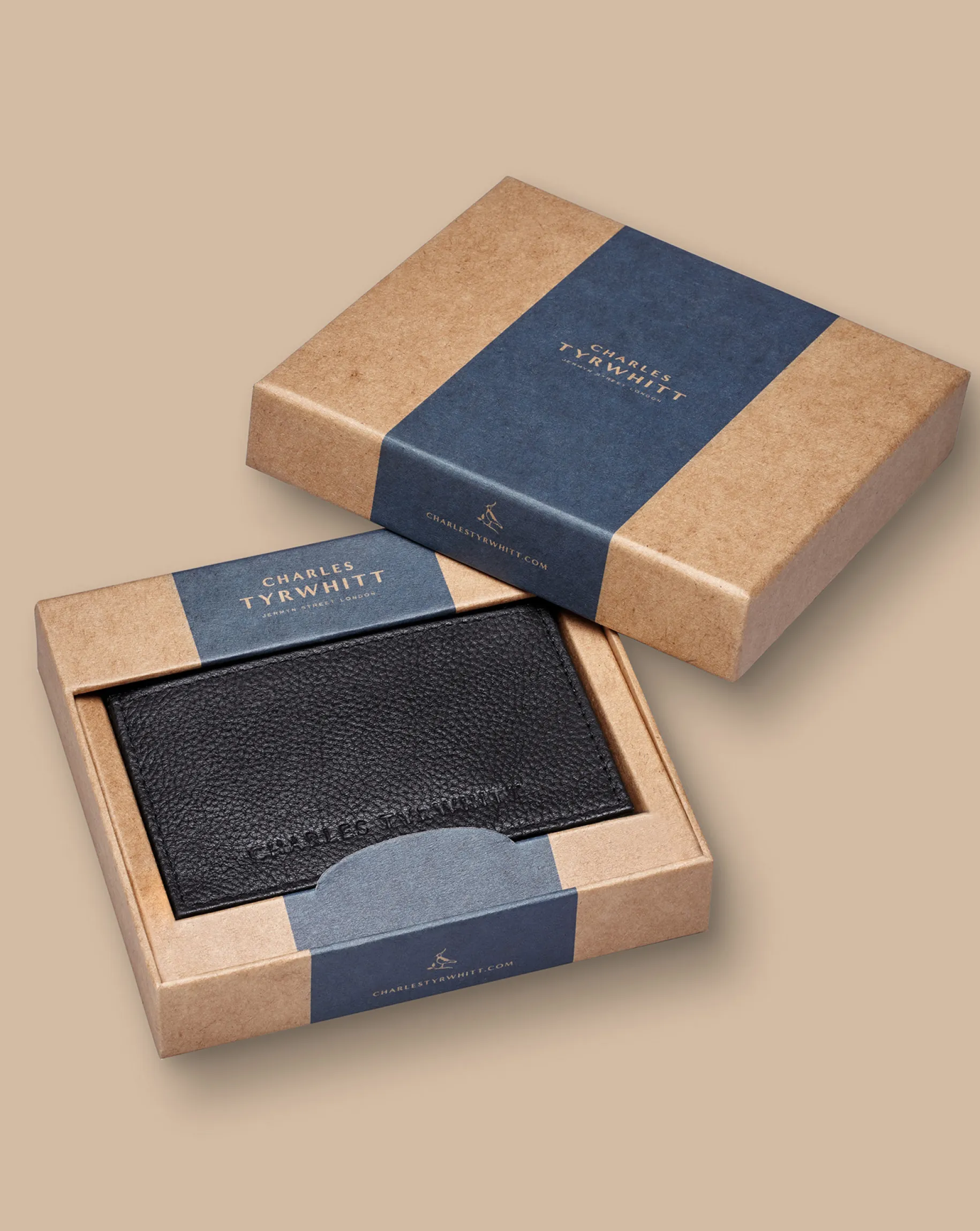 Leather Goods<Charles Tyrwhitt Grain Leather Cardholder - Black