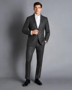 Suit Jackets|Blazers<Charles Tyrwhitt Italian Flannel Suit Jacket Grey