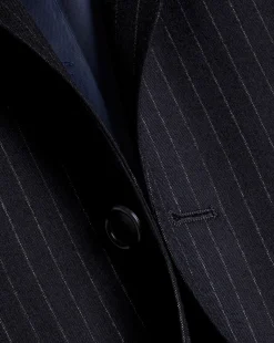 Suit Jackets|Blazers<Charles Tyrwhitt Italian Flannel Stripe Suit Jacket - Dark Navy