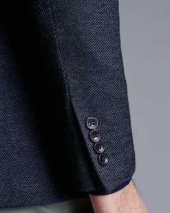 Coats & Jackets|Blazers<Charles Tyrwhitt Italian Jersey Jacket - Denim Blue