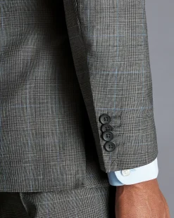Suit Jackets|Blazers<Charles Tyrwhitt Italian Luxury Prince of Wales Check Suit Jacket - Grey